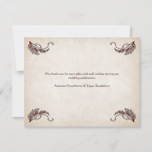 Piratenschat Bruiloft Bedankkaart (Achterkant)