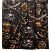 Piratenschat douchegordijn uit de gouden eeuw (Voorkant)