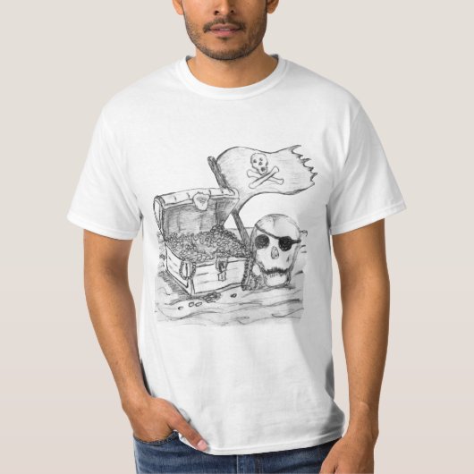 Piratenschat Scene Sketch T-shirt (Voorkant)