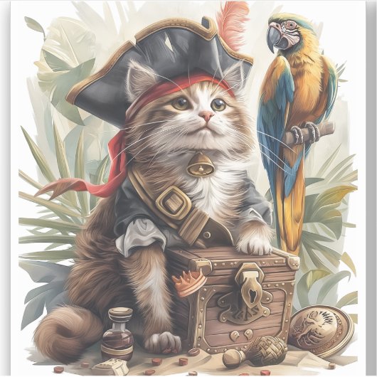 piratenschat sticker (Voorkant)