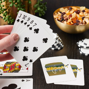 Piratenschatkist met juwelen en zwaard pokerkaarten