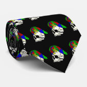 Piratenschedel en papegaai stropdas (Opgerold)