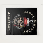 Piratenschedel Geesterschip Achtergrond Wandkleed (Voorkant (horizontaal))