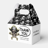 Piratenschedel in kruisbeen bedankdoosjes (Voorkant Zijde)