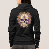 Piratenschedel met gouden en Paarse juwelen Hoodie (Achterkant)
