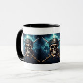 Piratenschedel met zwaarden Mok (Voorkant links)