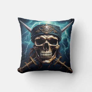 Piratenschedel met zwaarden Sierkussen