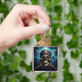 Piratenschedel met zwaarden Sleutelhanger (Hand)