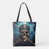Piratenschedel met zwaarden Tas (Achterkant)