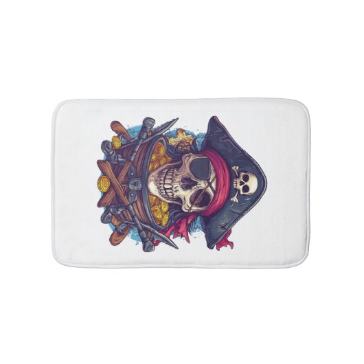 Piratenschedel Schat Badmat (Voorkant)
