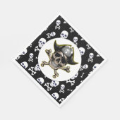 Piratenschedel VERJAARDAG Servet (Hoek)