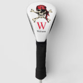 Piratenschedelmonogram Golfheadcover (Voorkant)