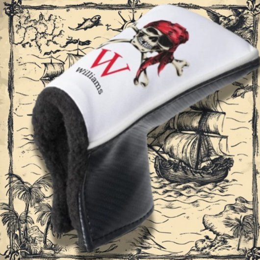 Piratenschedelmonogram Golfheadcover