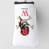 Piratenschedelmonogram Golfheadcover (Draai 90)