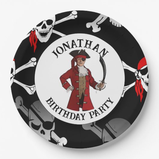 Piratenschedels Papieren Borden Bordje (Voorkant)