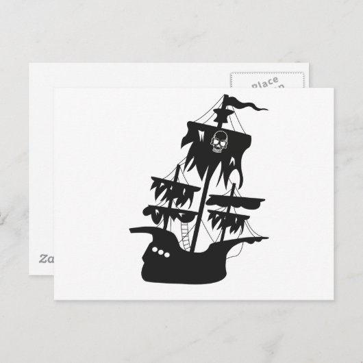 Piratenschiff Briefkaart (Voorkant / Achterkant)