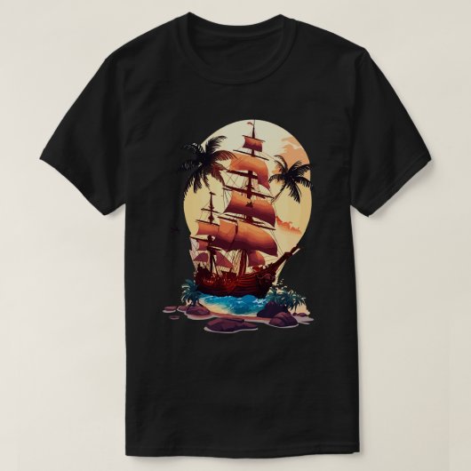 Piratenschip 3 t-shirt (Design voorkant)