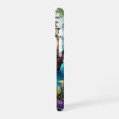 Piratenschip aangekomen op tropisch eiland iPhone 16 hoesje (Linkerkant)