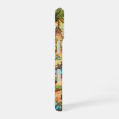 Piratenschip aangekomen op tropisch eiland iPhone 16 hoesje (Rechterkant)