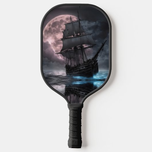 Piratenschip bliksem aardbeienmaan Personaliseren Pickleball Paddle (Achterkant)