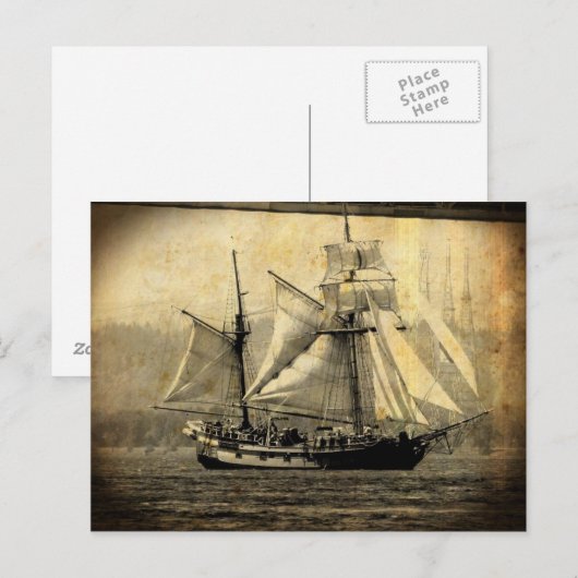 Piratenschip Briefkaart (Voorkant / Achterkant)