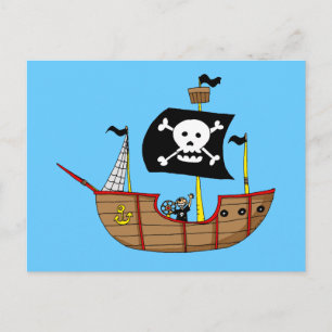 Piratenschip Briefkaart