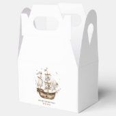 Piratenschip Bruin nautisch thema Verjaardag Bedankdoosjes (Geopend)