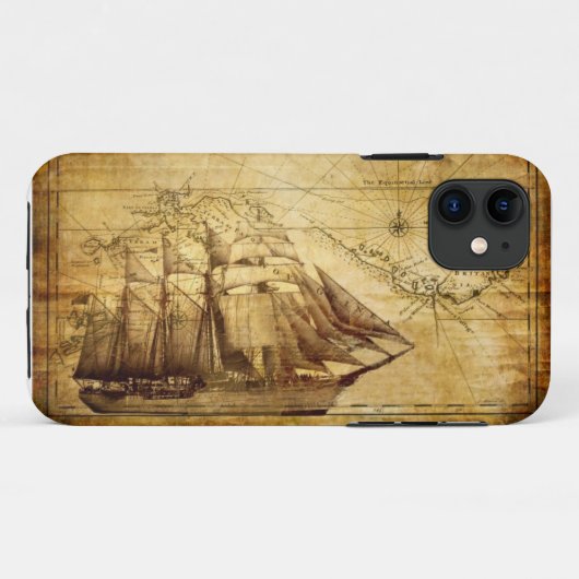 piratenschip Case-Mate iPhone case (Achterkant (horizontaal))