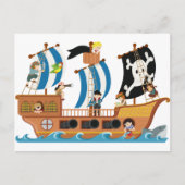 Piratenschip corsair briefkaart (Voorkant)
