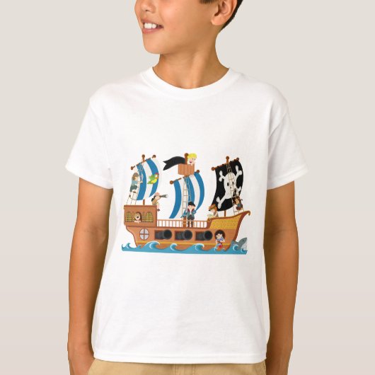 Piratenschip corsair t-shirt (Voorkant)