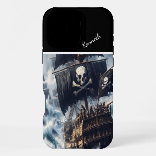 Piratenschip daagt het Storm iPhone Hoesje (Achterkant)