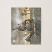 Piratenschip dat vertrekt - 3D render.j Legpuzzel (Verticaal)