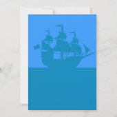 Piratenschip- en -schatkistpartij kaart (Achterkant)