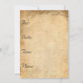 Piratenschip en schedel-uitnodiging kaart (Achterkant)