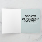 PIRATENSCHIP FOTO VERJAARDAGSKAART GROOT KAART (Binnen)