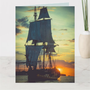 PIRATENSCHIP FOTO VERJAARDAGSKAART GROTE KAART