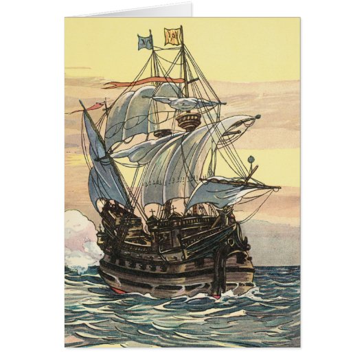  Piratenschip, Galleon Sailing on the Ocean (Voorkant)
