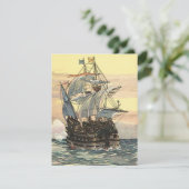 Piratenschip, Galleon Sailing on the Ocean Kaart (Staand voorkant)