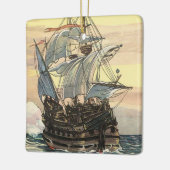  Piratenschip, Galleon Sailing on the Ocean Keramisch Ornament (Links)