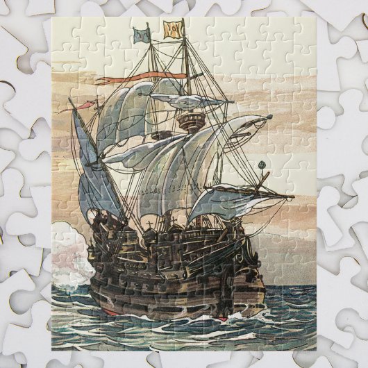  Piratenschip, Galleon Sailing on the Ocean Legpuzzel