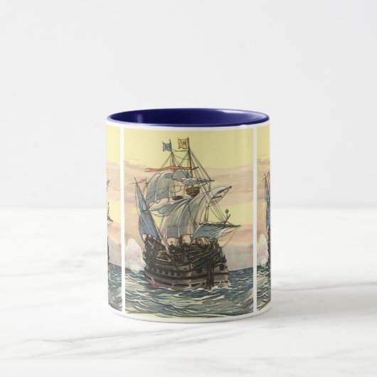  Piratenschip, Galleon Sailing on the Ocean Mok (Midden)