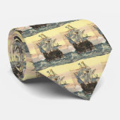 Piratenschip, Galleon Sailing on the Ocean Stropdas (Opgerold)