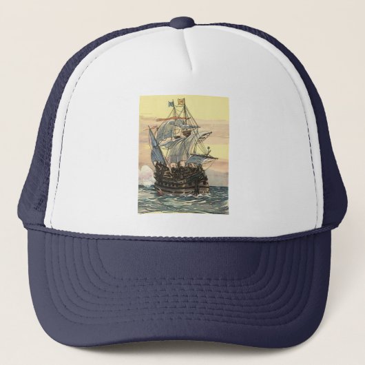 Piratenschip, Galleon Sailing on the Ocean Trucker Pet (Voorkant)