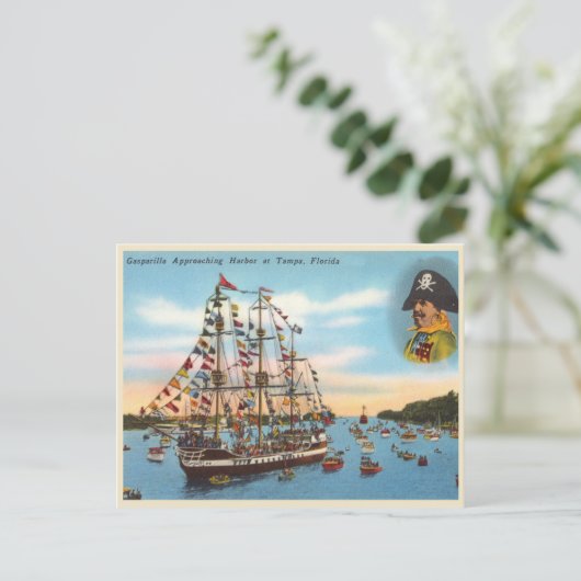  piratenschip Gasparilla Briefkaart (Staand voorkant)