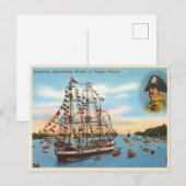 piratenschip Gasparilla Briefkaart (Voorkant / Achterkant)