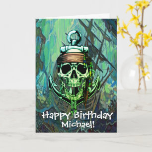 Piratenschip Geestenfeestverjaardag Kaart