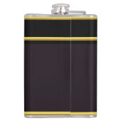 Piratenschip glijdt door gloeiende nachtgolven heupfles (Achterkant)