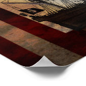 Piratenschip Grunge Aangepaste Verjaardagsfeest Ba Poster (Hoek)