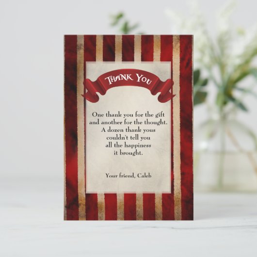 Piratenschip Grunge Verjaardagsfeest Dank u kaart (Staand voorkant)