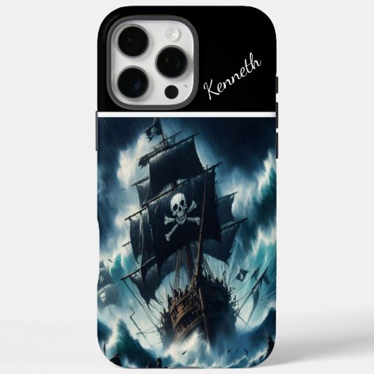 Piratenschip in de strijd tegen Storm Case-Mate iPhone Case (Achterkant)